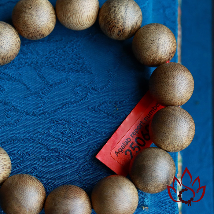 Vòng Trầm Hương Hạt Tròn | 16 Ly | Trầm Tốc Kiến Tự Nhiên